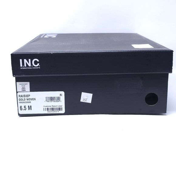 INC International Concepts Ankle Boots Raisiep Gold Woven Size 6.5 M - Picture 12 of 12